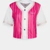 Karl Kani CHEST SIGNATURE PINSTRIPE BASEBALL - Sweatjacke - Pink, Damen -Outlet KARL KANI Store 56ecf73e15ee469aa24748abd6d7e51b