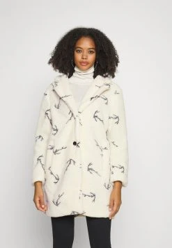 Karl Kani SIGNATURE LOGO TEDDY - Wintermantel - Cream, Damen