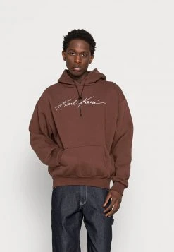 Karl Kani AUTOGRAPH HOODIE UNISEX - Kapuzenpullover - Brown