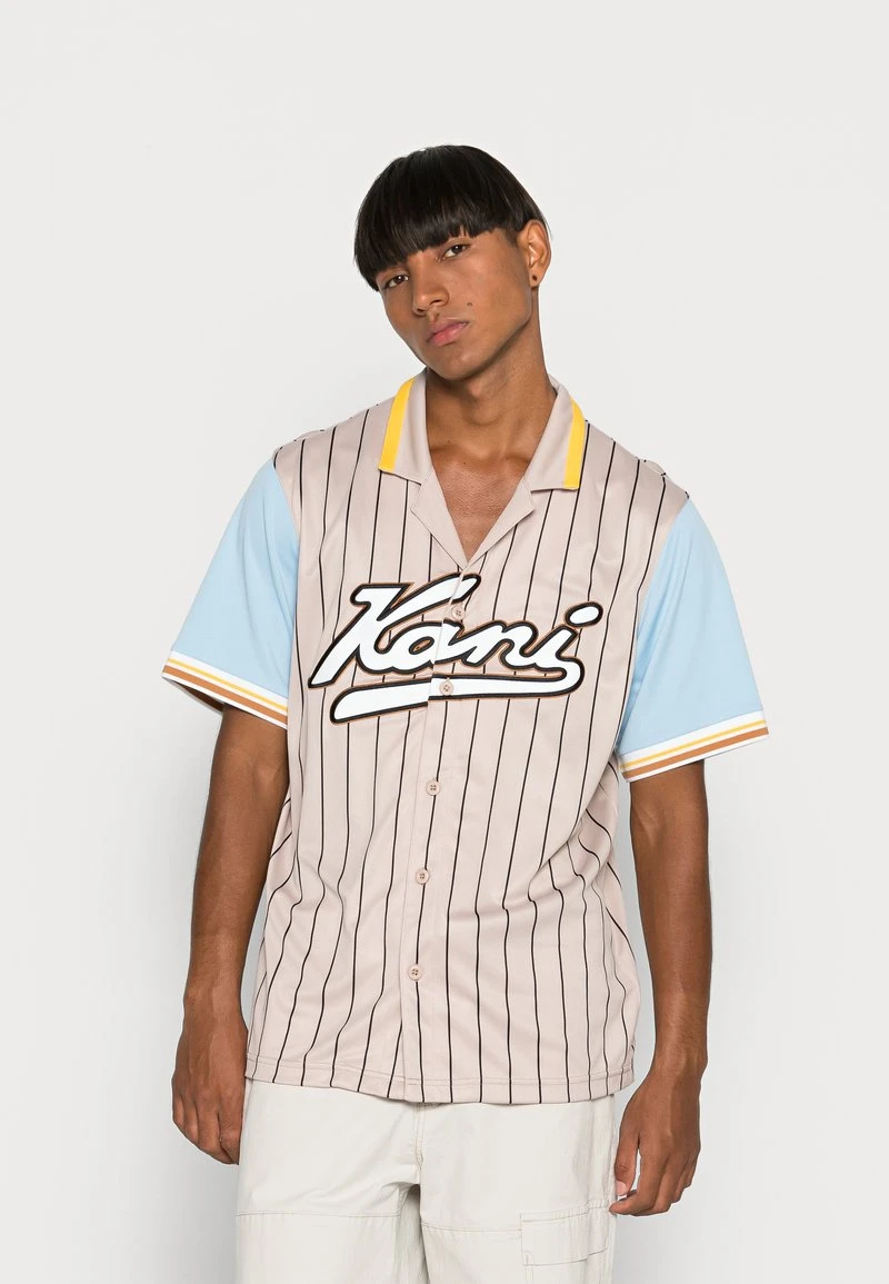 Karl Kani VARSITY BASEBALL SHIRT UNISEX - Hemd - Light Sand 3 Karl Kani VARSITY BASEBALL SHIRT UNISEX - Hemd - Light Sand