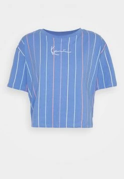 Karl Kani SMALL SIGNATURE SHORT PINSTRIPE TEE - T-Shirt Print - Blue, Damen 12 Karl Kani SMALL SIGNATURE SHORT PINSTRIPE TEE - T-Shirt Print - Blue, Damen -Outlet KARL KANI Store 690943a91d034b20864ac6c3bdcff53e