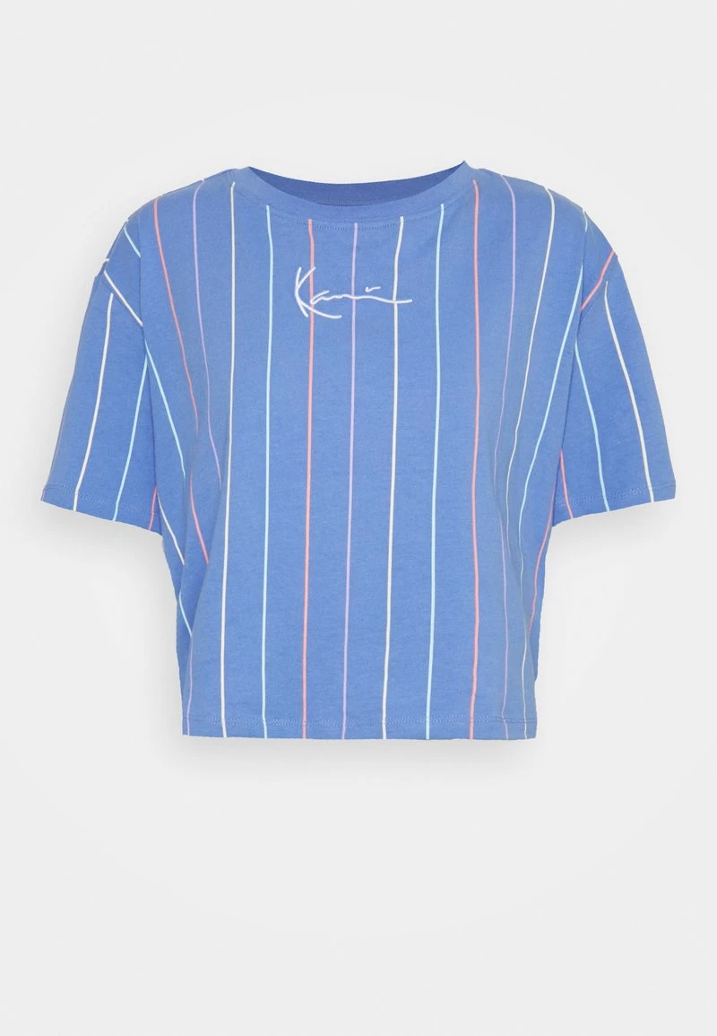 Karl Kani SMALL SIGNATURE SHORT PINSTRIPE TEE - T-Shirt Print - Blue, Damen 7 Karl Kani SMALL SIGNATURE SHORT PINSTRIPE TEE - T-Shirt Print - Blue, Damen – Bild 5