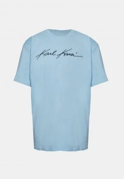 Karl Kani AUTOGRAPH TEE UNISEX - T-Shirt Basic - Light Blue