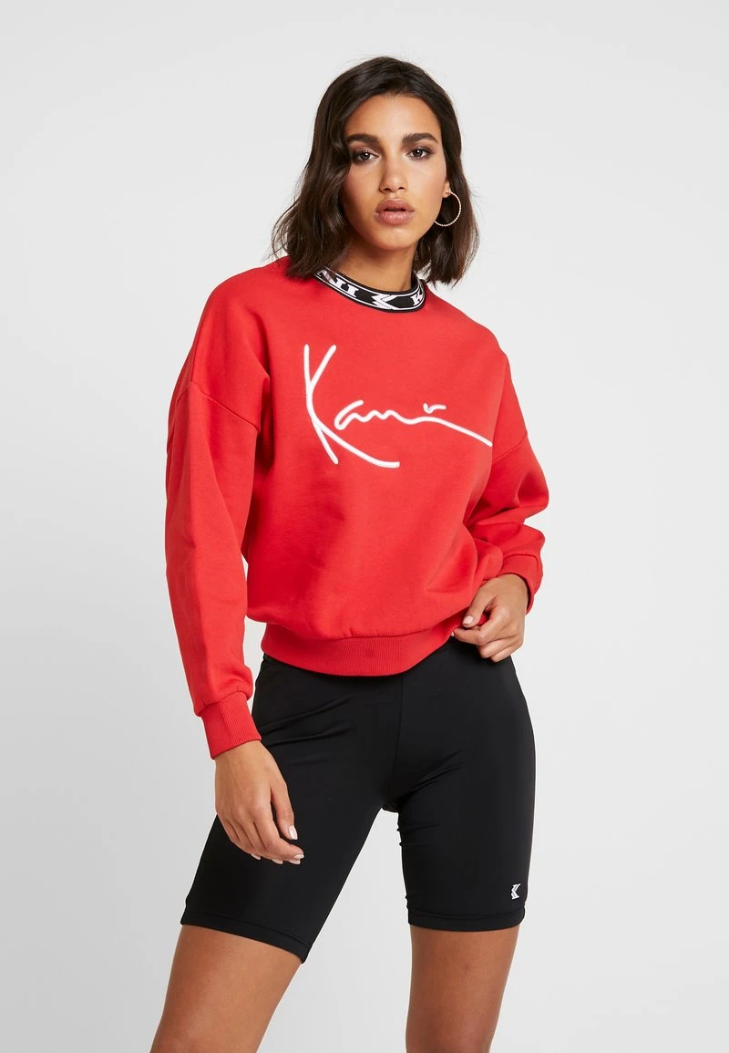 Karl Kani SIGNATURE CREW - Sweatshirt - Red/white/black, Damen 3 Karl Kani SIGNATURE CREW - Sweatshirt - Red/white/black, Damen