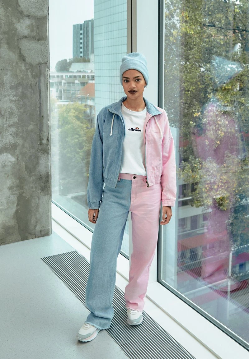 Karl Kani ORIGINALS BLOCK JACKET - Jeansjacke - Rose/blue, Damen 4 Karl Kani ORIGINALS BLOCK JACKET - Jeansjacke - Rose/blue, Damen – Bild 2