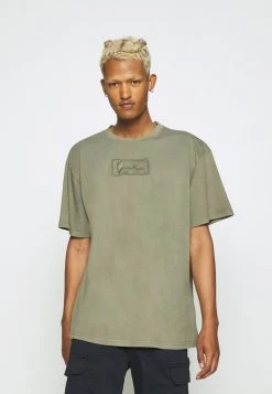 Karl Kani SMALL SIGNATURE BOX WASHED TEE UNISEX - T-Shirt Basic - Green