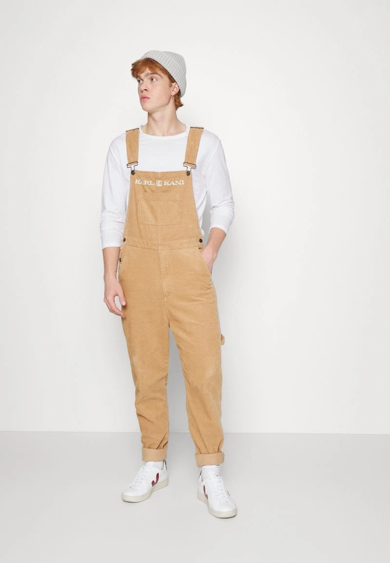 Karl Kani RETRO DUNGAREE UNISEX - Stoffhose - Sand 4 Karl Kani RETRO DUNGAREE UNISEX - Stoffhose - Sand – Bild 2