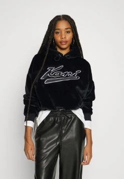 Karl Kani VARSITY HOODIE - Kapuzenpullover - Black, Damen