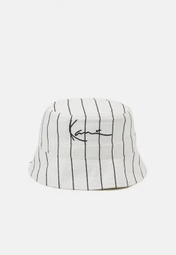 Karl Kani SIGNATURE PINSTRIPE BUCKET HAT UNISEX - Hut - White
