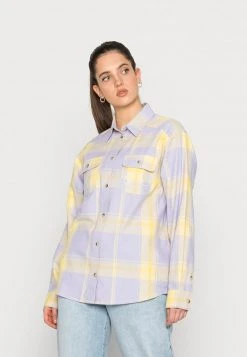 Karl Kani CHEST SIGNATURE - Hemdbluse - Purple, Damen