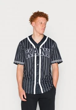 Karl Kani SERIF BASEBALL UNISEX - Strickjacke - Black