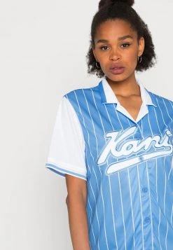 Karl Kani VARSITY BLOCK BASEBALL - Hemdbluse - Blue, Damen -Outlet KARL KANI Store 7b2066a129944354a8cc78afbc823947
