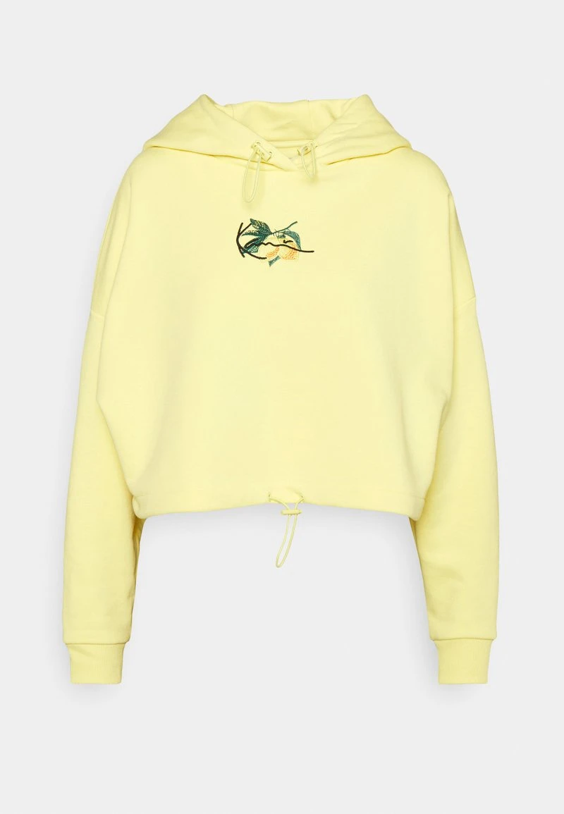 SMALL SIGNATURE CROP HOODIE LIGHT - Kapuzenpullover - yellow Karl Kani SMALL SIGNATURE CROP HOODIE LIGHT - Kapuzenpullover - Yellow, Damen -Outlet KARL KANI Store 80f1e0abeb4b4c2ea74d723f99a77008
