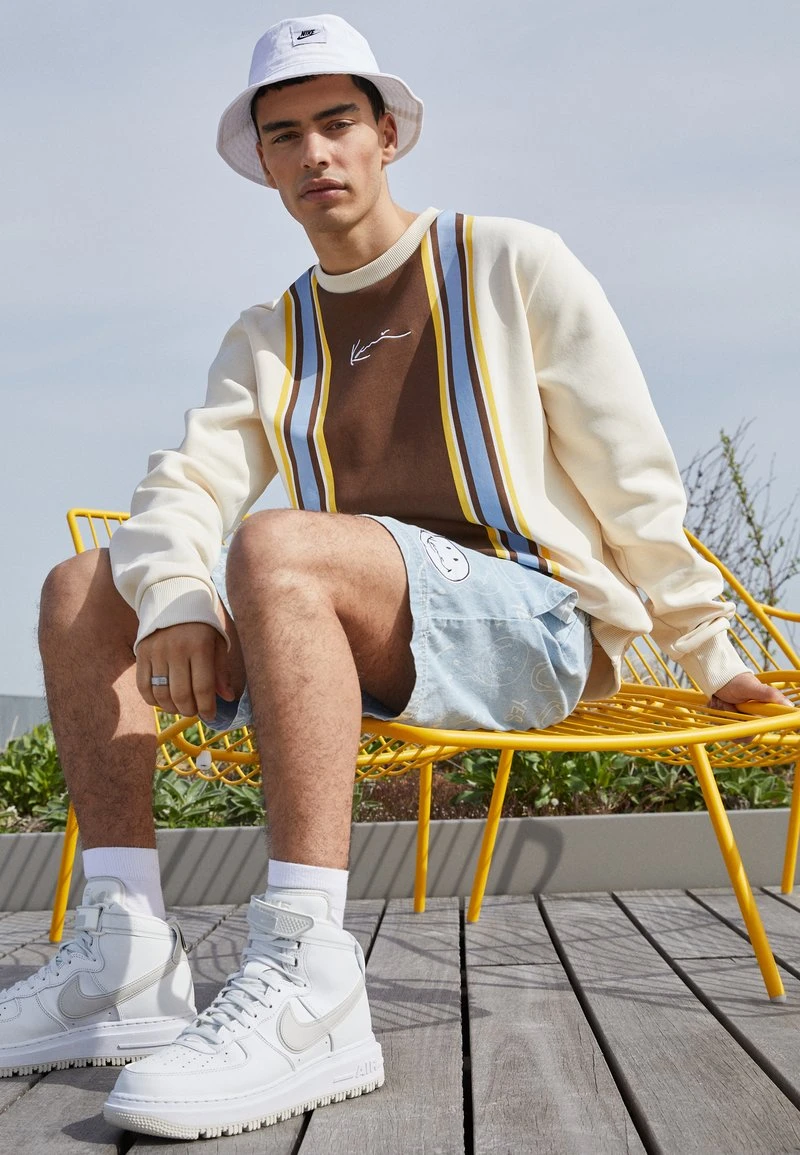 Karl Kani SMALL SIGNATURE STRIPE CREW UNISEX - Sweatshirt - Cream 3 Karl Kani SMALL SIGNATURE STRIPE CREW UNISEX - Sweatshirt - Cream