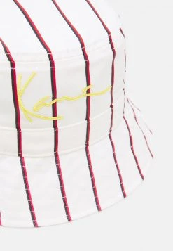 Karl Kani SIGNATURE PINSTRIPE BUCKET HAT UNISEX - Hut - White -Outlet KARL KANI Store 891c9dd4f9444cd5991749a383c958b0