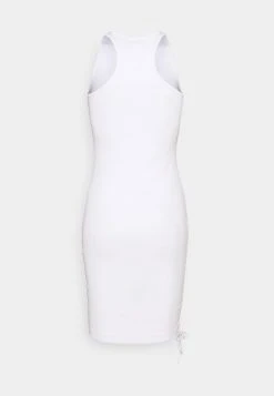 Karl Kani SMALL SIGNATURE GATHERED DRESS - Etuikleid - White, Damen -Outlet KARL KANI Store 89567e06016e441585ffbc5d7784eb5a
