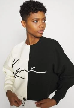 Karl Kani SIGNATURE CROPPED BLOCK CREW - Sweatshirt - Off White, Damen -Outlet KARL KANI Store 89c9ba31b63643a5bee62b70d1329e1d