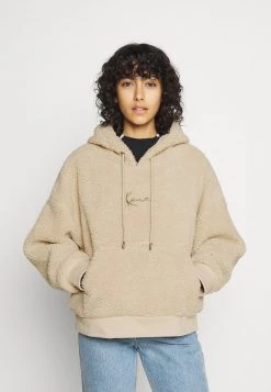 Karl Kani SIGNATURE TEDDY HOODIE - Kapuzenpullover - Light Sand, Damen