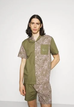 Karl Kani CHEST SIGNATURE PAISLEY BLOCK RESORT SHIRT - Hemd - Sand, Herren