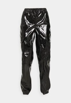 Karl Kani SIGNATURE GLOSSY PANTS - Stoffhose - Black, Damen -Outlet KARL KANI Store 8e929a1372db49c6a439e5368d891f3b