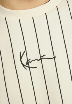 Karl Kani UNISEX SMALL SIGNATURE PINSTRIPE CREW - Sweatshirt - Cream -Outlet KARL KANI Store 91e387e24f144291a8092ed31747b932