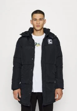 Karl Kani LONG HOODED PUFFER JACKET UNISEX - Wintermantel - Black