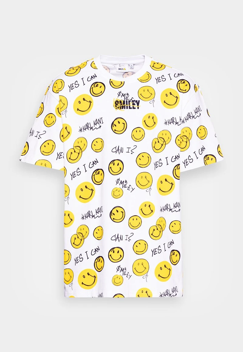KARL KANI X SMILEY® SMALL SIGNATURE TEE UNISEX - T-Shirt print - white KARL KANI X SMILEY® SMALL SIGNATURE TEE UNISEX - T-Shirt Print - White -Outlet KARL KANI Store 99070296fe114d0fb7b2a6c07e79caa5