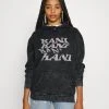 Karl Kani BLURRY RETRO LOGO HEAVY WASHED HOODIE - Sweatshirt - Anthracite, Damen