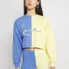 Karl Kani SIGNATURE CROP BLOCK CREW - Sweatshirt - Blue, Damen -Outlet KARL KANI Store 9c83f73b8b3e442796c9cafde217be27