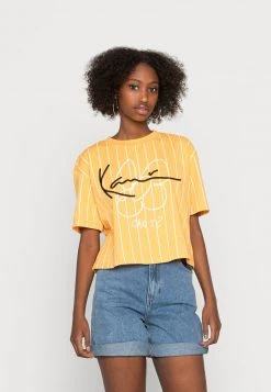 Karl Kani SIGNATURE CROP TEE - T-Shirt Print - Light Orange, Damen