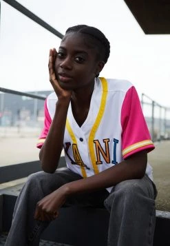 Karl Kani COLLEGE BLOCK BASEBALL - T-Shirt Print - White, Damen -Outlet KARL KANI Store a4abc84eea8449e28eb34b308dd83ded