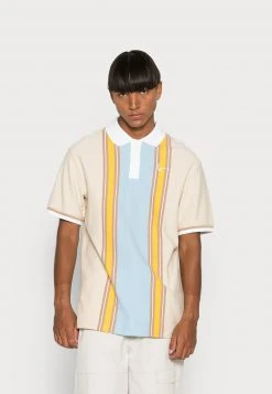 Karl Kani CHEST SIGNATURE STRIPE TEE UNISEX - Poloshirt - Cream