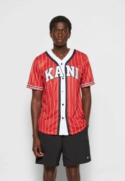 Karl Kani SERIF BASEBALL SHIRT - Hemd - Red, Herren -Outlet KARL KANI Store a53cfad64d064175b100fd90d9e139c8