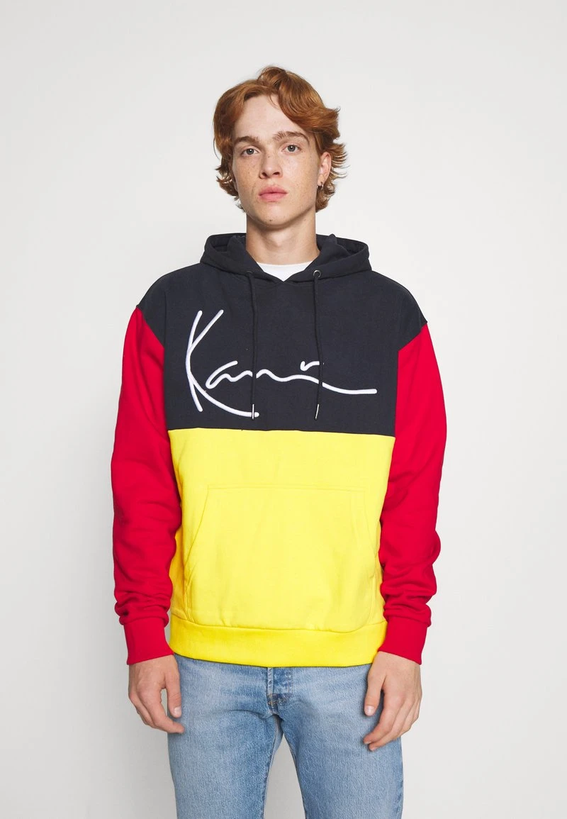 Karl Kani SIGNATURE BLOCK TEDDY HOODIE UNISEX - Kapuzenpullover - Yellow 3 Karl Kani SIGNATURE BLOCK TEDDY HOODIE UNISEX - Kapuzenpullover - Yellow