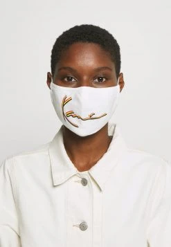 Karl Kani SIGNATURE FACE MASK - Stoffmaske - White, Unisex