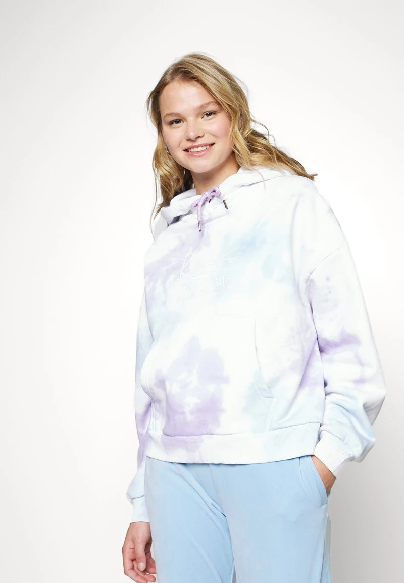 SIGNATURE TIE DYE HOODIE - Sweatshirt - white/lilac/light blue Karl Kani SIGNATURE TIE DYE HOODIE - Sweatshirt - White/lilac/light Blue, Damen -Outlet KARL KANI Store abcd17f74f5b4642bd4dff6e3ef545e8