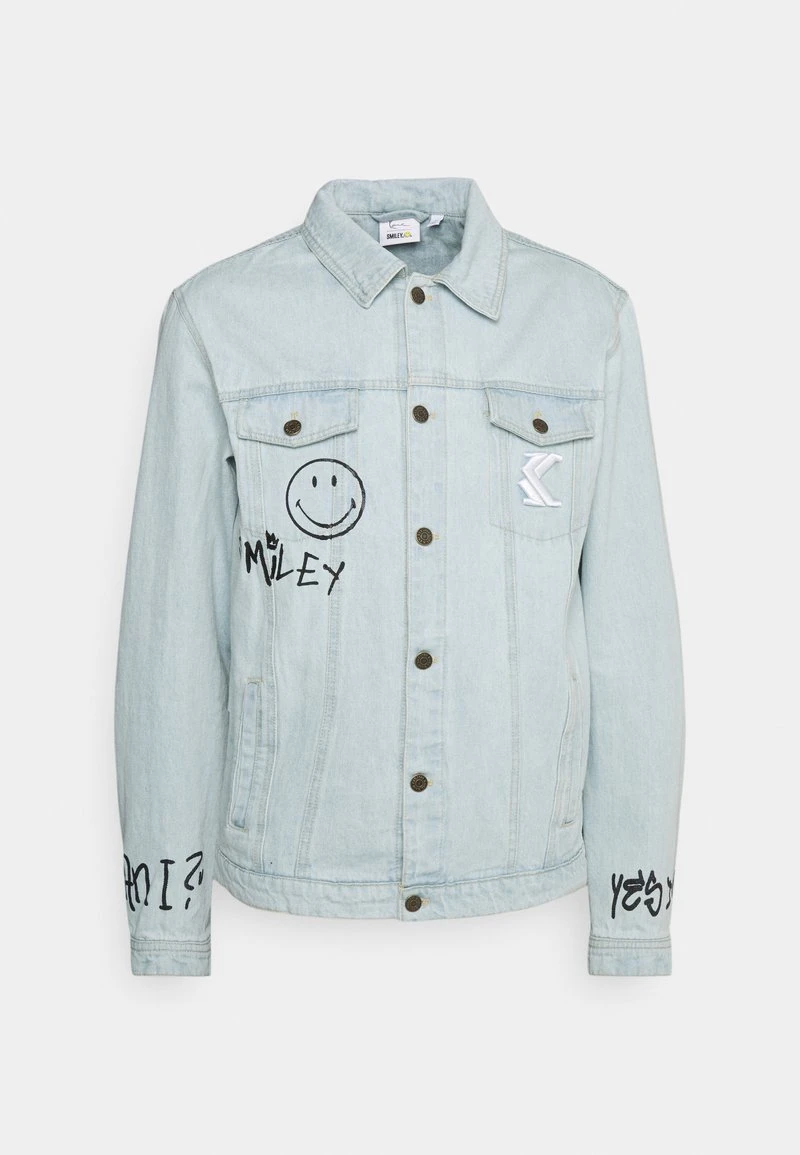 KARL KANI X SMILEY® RETRO SCRIBBLE JACKET UNISEX - Jeansjacke - Bleached Blue 8 KARL KANI X SMILEY® RETRO SCRIBBLE JACKET UNISEX - Jeansjacke - Bleached Blue – Bild 6