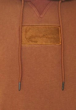 Karl Kani SMALL SIGNATURE BOX WASHED HOODIE UNISEX - Sweatshirt - Dark Orange -Outlet KARL KANI Store b14dde4ed70b47f1824f71ff0c28b94d