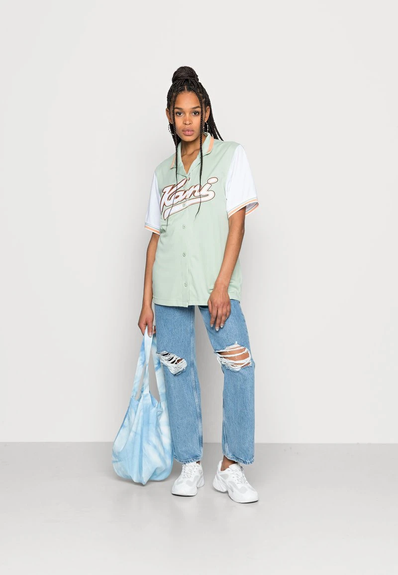 VARSITY BLOCK BASEBALL - T-Shirt print - cream Karl Kani VARSITY BLOCK BASEBALL - T-Shirt Print - Cream, Damen -Outlet KARL KANI Store b26480f9bc5849dfb3069fcbc8da702d