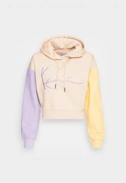 Karl Kani SIGNATURE CROP BLOCK HOODIE - Sweatshirt - Light Sand, Damen -Outlet KARL KANI Store b613eb93e93244d9bfb68ce1c272a656