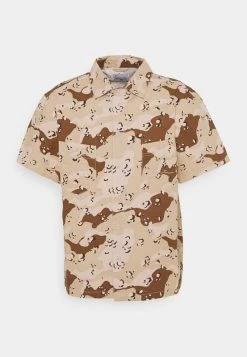 Karl Kani SMALL SIGNATURE WASHED CAMO RESORT SHIRT - Hemd - Sand, Herren