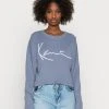 Karl Kani SIGNATURE CROP CREW - Strickpullover - Blue, Damen -Outlet KARL KANI Store bbd48237b448448f84b6ca14e623e2c1