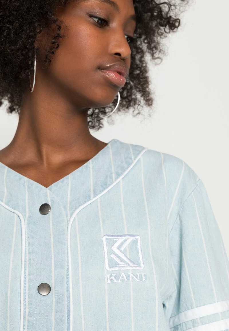 BASEBALL SHIRT - Hemdbluse - blue Karl Kani BASEBALL SHIRT - Hemdbluse - Blue, Damen -Outlet KARL KANI Store c02764b6552b4f6190feaf3571ab733f