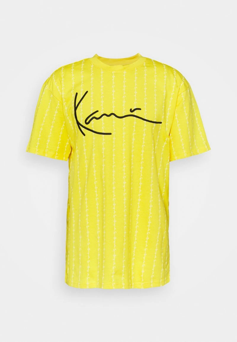 Karl Kani SIGNATURE LOGO PINSTRIPE TEE UNISEX - T-Shirt Print - Yellow 3 Karl Kani SIGNATURE LOGO PINSTRIPE TEE UNISEX - T-Shirt Print - Yellow