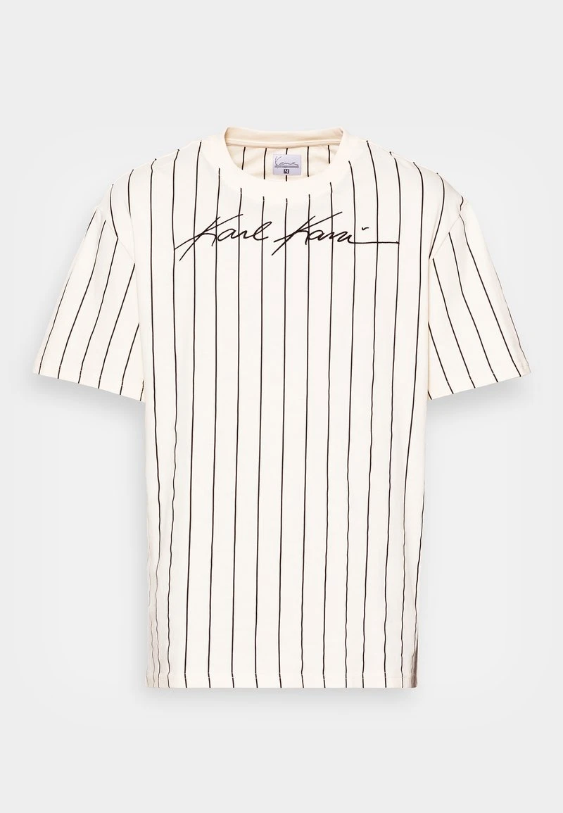 AUTOGRAPH PINSTRIPE TEE UNISEX - T-Shirt basic - cream Karl Kani AUTOGRAPH PINSTRIPE TEE UNISEX - T-Shirt Basic - Cream -Outlet KARL KANI Store c30c9744d16f4a238bf03b453756663e
