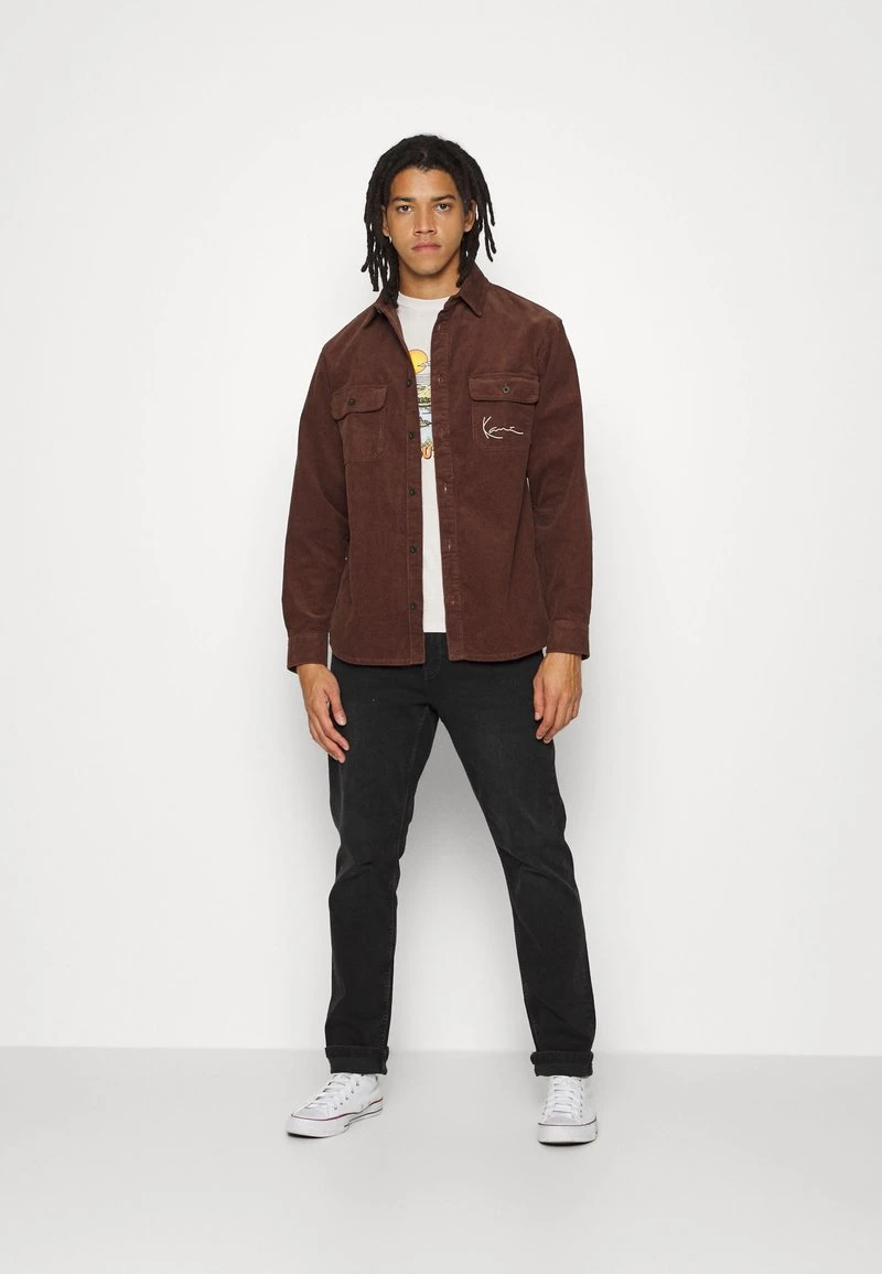 Karl Kani CHEST SIGNATURE SHIRT UNISEX - Übergangsjacke - Brown 4 Karl Kani CHEST SIGNATURE SHIRT UNISEX - Übergangsjacke - Brown – Bild 2