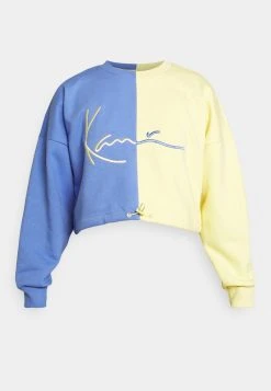 Karl Kani SIGNATURE CROP BLOCK CREW - Sweatshirt - Blue, Damen -Outlet KARL KANI Store c9f23bc5cb964c9a90c0c40481840cdf