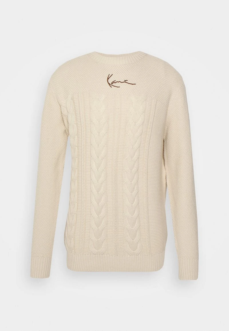 Karl Kani SIGNATURE BLOCK KNIT CREW - Strickpullover - Light Sand, Herren 3 Karl Kani SIGNATURE BLOCK KNIT CREW - Strickpullover - Light Sand, Herren