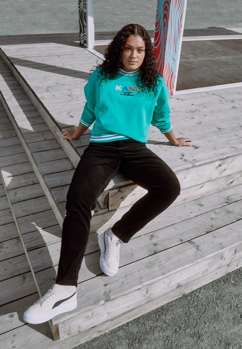 RETRO COLLEGE CREW - Sweatshirt - dark mint Karl Kani RETRO COLLEGE CREW - Sweatshirt - Dark Mint, Damen -Outlet KARL KANI Store cee8ce59f37d43a0bed130af13d31ad7