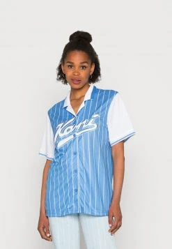 Karl Kani VARSITY BLOCK BASEBALL - Hemdbluse - Blue, Damen